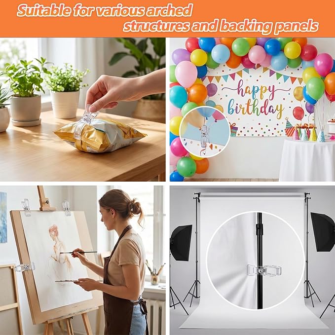 30pcs Balloon Arch Clips Clear Balloon Clamps - Image 5