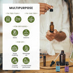 yethious Lavender Eucalyptus Essential Oil Organic Pure Plant Lavender Oil Essential Oil for Diffuser, Skin, Hair Care