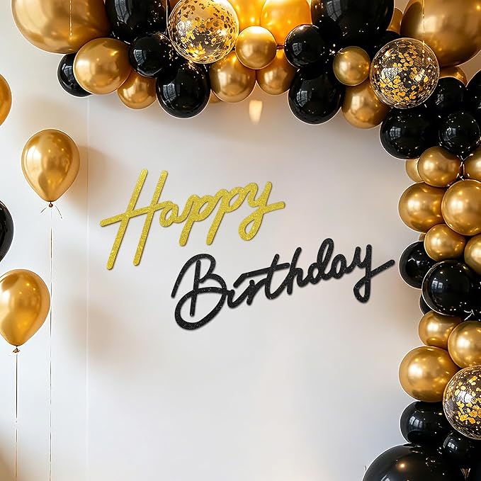TONIFUL Happy Birthday Sign for Backdrop by TONIFUL