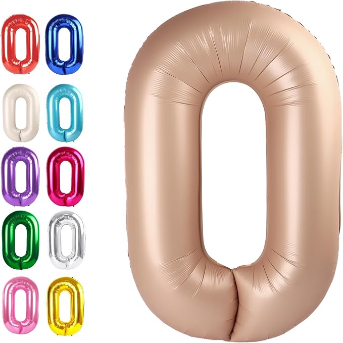 Light Brown Number 0 Balloon 40 inch, 0th Birthday Party Balloons Decoration | by Upgesy