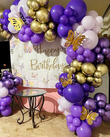 Purple Balloon Arch Kit, ADOINBY 153Pcs Different Sizes inch Lavender Metallic - Image 7