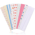 9 Pack Floral Headbands for Women Non Slip - Elastic Cotton Fabric - Sweat Absorption - Soft Cloth Cute Hair Bands for Women's Hair, Stretchy Sports Headbands for Workout Yoga Gym - H