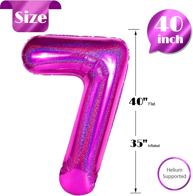 Laser Hot Pink 7 Balloon - Image 5