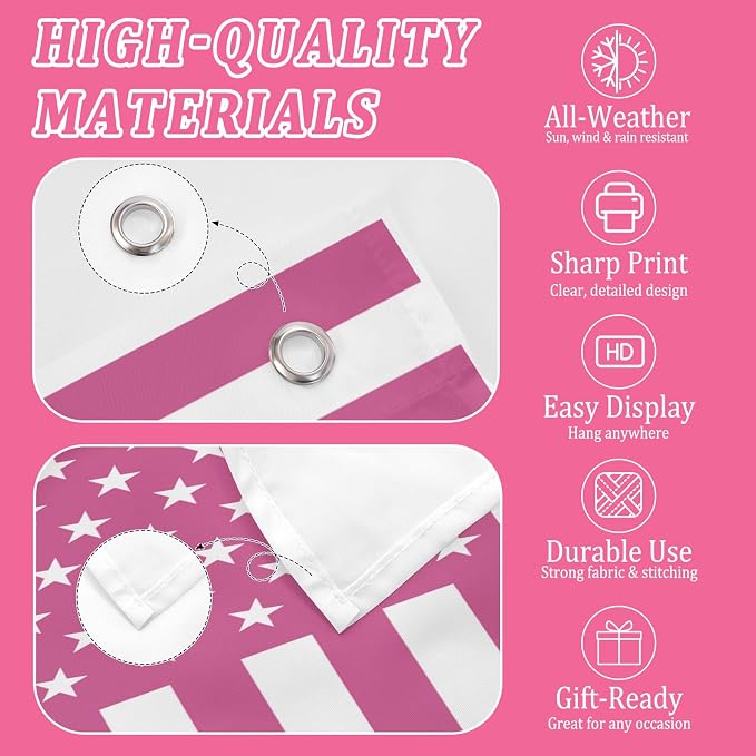 Nxwdwqa Custom Pink America Flag 3X5 Ft Personalized Flags Design Your Image - Image 5