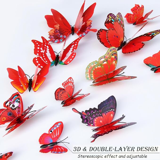 OPSEAM 3D Butterfly Wall Decor Butterfly Decorations Stickers - Image 4