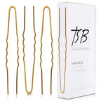 TSB Fura No.1 Professional Bronze Jumbo Hair Pins Set of 30-3.25 inches, 3x Retention, Vintage Style - Ideal for Weddings & Fashion Events - Comfortable, Non-Slip & Strong Hold