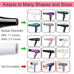 Universal Hair Diffuser Adaptable Hair Dryer Attachment for Blow Dryer Nozzles from 1.7 to 2.2 inch Diameter (Black with Shampoo Brush)
