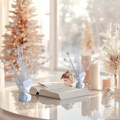 12 Pack White Foil Spray Centerpieces Stars Brust Table Centerpieces - Image 3