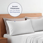 Kickoff Viscose Bamboo Pillowcase, Queen, Set of 2, 100% Organic Hidden Zippered Viscose Bamboo Pillow Case Queen Size, Cooling Pillow Cover for Hot Sleepers (20"x30", Grey Mist)