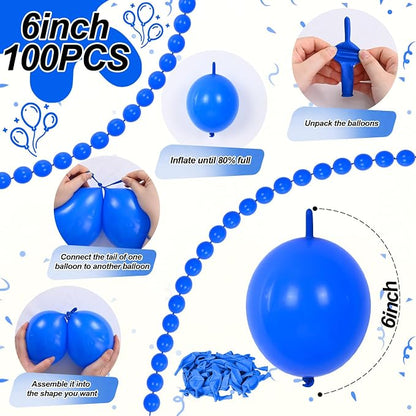 Royal Blue Linking Balloons, Tails Balloon - Image 2