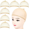Fandamei Wig Cap, 6PCS Light Brown Mesh Wig Cap, Closed End Hair Mesh Net, Liner Weaving Caps for Women, Men, Kids, Wig Caps for Halloween, Cosplay