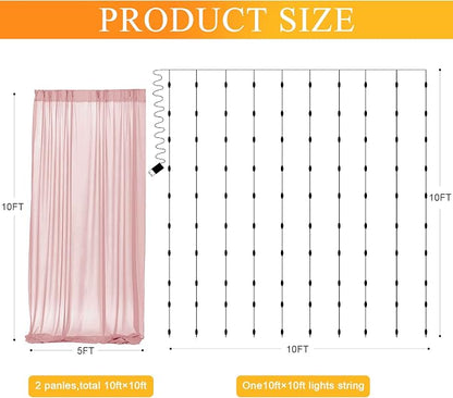 Fomcet Tulle Backdrop Curtains - Image 2