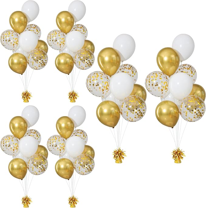 Gold Balloon Weights Pack of 6 by ZyloonDecoration