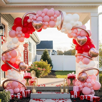 Valentine's Day Balloon Arch Kit, 8 Rose Gold Long Balloons, Latex Sizes - Image 5