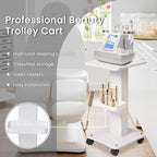 Salon Spa Trolley, Esthetician Cart with Wheels, Beauty Rolling Trolley Stand Instrument, Tray Rolling Cart with Storage Tray