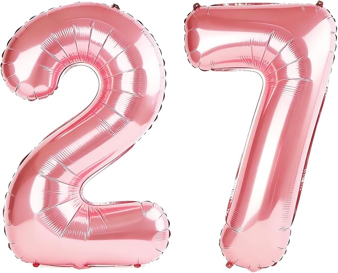 40 Inch Number 27 Balloons for 27th Birthday Party Decorations, 0-100 Jewelry by FOBELEC