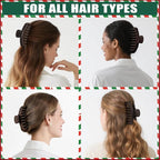 TOCESS Hair Claw Clips for Women - 8PK Large Neutral Matte Jumbo Hair Clips for Thick, Thin, Long, Short, Curly Hair Girls, Big Jaw Clip Set for Daily Use(Mocha Brown)