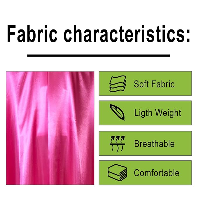 Salon Styling Capes for Clients, Hair Dye Cutting Capes with Elastic Hooks, Waterproof Light Weight Satin Sheen Styling Cape Barber Gown for Stylist, 63”*56”(Pink)