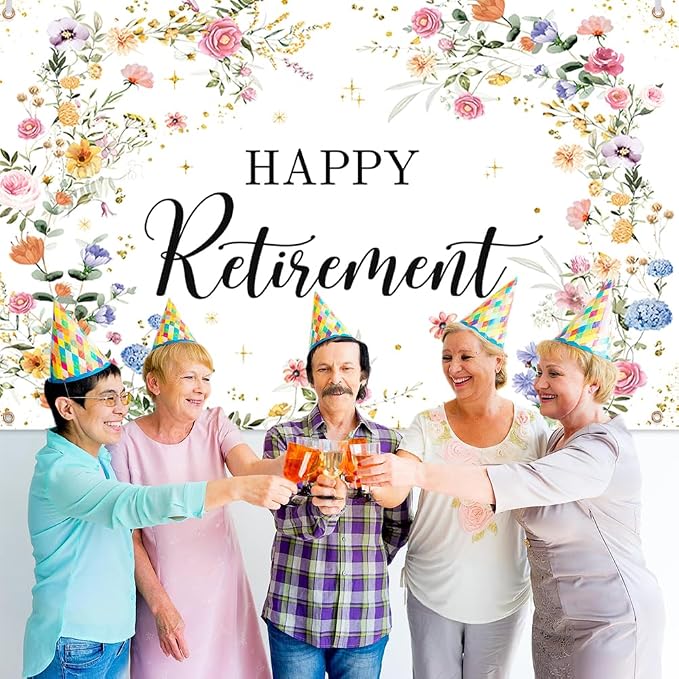 AIBIIN Happy Retirement Backdrop - Image 4