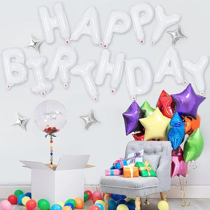 Happy Birthday Balloons Banner, Foil Balloon Personalized Name Letters Balloons - Image 3