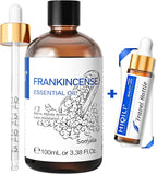HIQILI 100ML Frankincense Essential Oil, for Massage, 100% Pure and Natural 3.38 Fl Oz