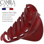Camila Paris CP2529 French Hair Clip for Women for Thick Hair for Long Curly Wavy Hair, Red, Girls Hair Claw Clips Jaw Styling Hair Accessories for Women, Strong Hold No Slip Grip, Made in France