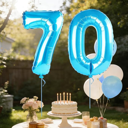 40 Inch Number 70 Balloons for 70th Birthday Party Decorations, 0-100 Jewelry - Image 3