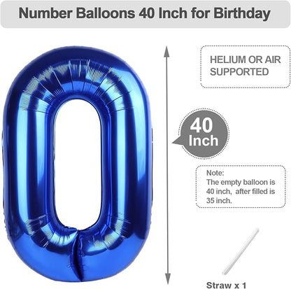 Numbers 27 Balloon 40Inch Blue Balloons - Image 5