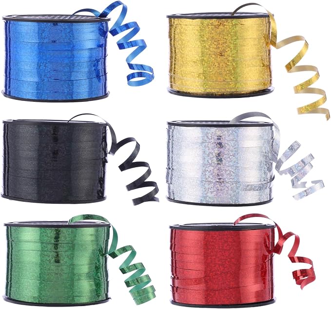 100 Yards Curling Ribbon-Balloon 6PCS Ribbon-Balloon String by Unknown