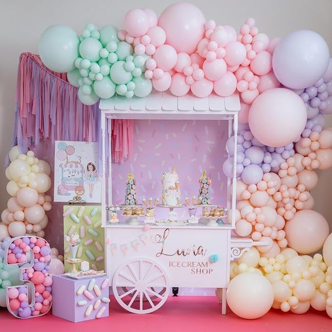 PartyWoo Pastel Balloons 100pcs Balloons Pastel Rainbow Latex 5 Inch | Baby - Image 6