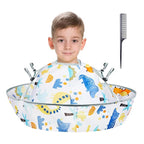 Lictin Haircut Capes Umbrella for Kids - Hair Cutting Haircut Cape Kids Waterproof Foldable Adjustment, Hairdressing Umbrella Cape Apron, Dinosaur Theme