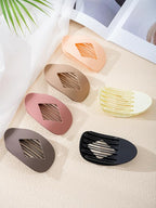 6 PCS Flat Hair Clips for Women - French Medium Flat Claw Clips for Thick Thin Hair, Strong Grip Non Slip Hair Claw Clips for Women Girls