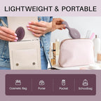 RHOS Mini Hair Brush for Women,Men and Kids-Travel Size Hair Brush for Purse,Pocket,backpack-Small Cushion Paddle Brush with Soft Bristles-Mini Detangler Brush for All Hair Types(1 Pack-Purple)