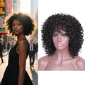 Afro Wig 15 Inch Black Women Afro Wigs African Curly Wigs Elastic Fluffy Wigs Synthetic Hair Suitable for Cosplay Daily and Party