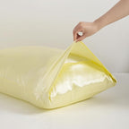 NTBAY Satin Body Pillowcase for Hair and Skin, Luxurious and Silky Pillow case with Envelope Closure, 20x54 Inches, Light Yellow