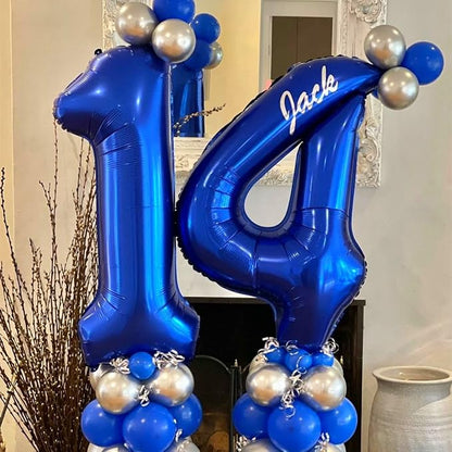 Navy Blue 14 Balloon Numbers, 40 Inch Dark Blue 14 or 41 Birthday Balloons - Image 3