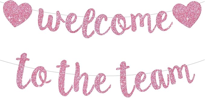 BEISHIDA Welcome to The Team Banner, NO DIY, Office Party Decorations by Beishida