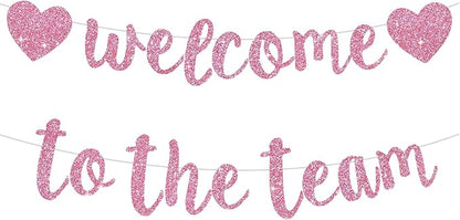 BEISHIDA Welcome to The Team Banner, NO DIY, Office Party Decorations by Beishida