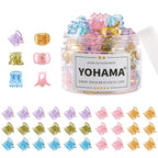 YOHAMA 36 Pcs Hair Clips Glitter Mini Claw Clamp Colorful Great for Design Children Women Girls Hairstyles Decroation Buns Pining Bangs Strong Grip Multifunction Little Clips.