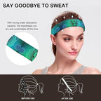 Cool Alien And Triangle in Lotus Art Sweatbands Sports Headband for Men & Women Hairband for Running, Cycling, Yoga, Spa