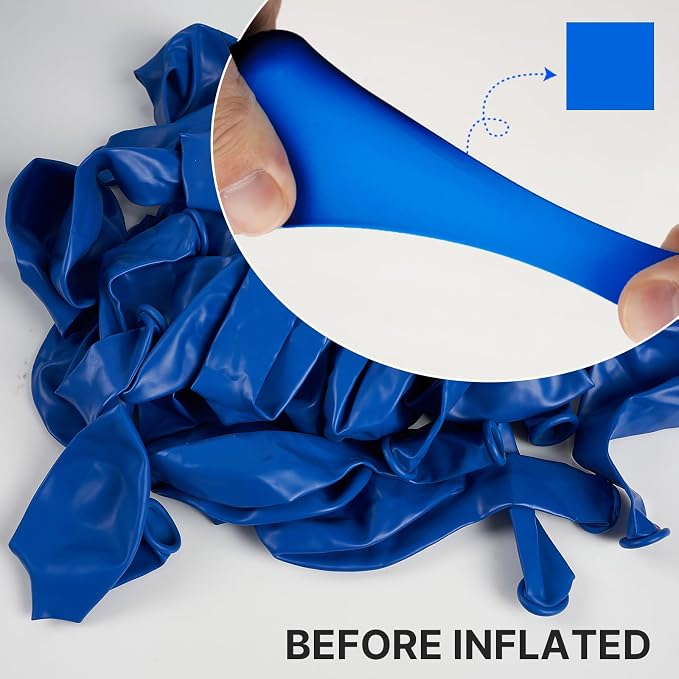 PartyWoo Royal Blue Balloons 100pcs Dark Blue Latex Helium Balloons 5 Inch | - Image 4