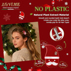Premium Christmas Hair Clips for Women, Small Cute Acetate Hair Duckbill Clips for Girls, Kids Hair Accessories for Girls with Gift Box-SANTA SMILES