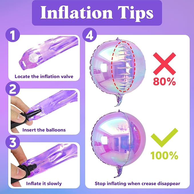 6Pcs Iridescent Purple Balloons - Image 8