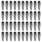 40 Pcs 2 Inch Black Metal Snap Hair Clips No Slip Hair Barrettes For Women Hair Accessories(Black)