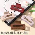 4Pcs Cloud Claw Clips for Women, 4.2 Inch Non-Slip Strong Hold Hair Claws, Unbreakable & Durable TPEE-Silicone Blend, Large Bendable Cozy Hair Clip for Thin/Thick/Curly Hair, All-Day Comfort