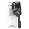 Detangling Brush, Dry and Wet Vented Detangler Hair Brush for Women and Men, Professional Paddle Curved Styling Hairbrush for Straight/Curly/Thick/Long/Wavy/Damaged Hair, Black