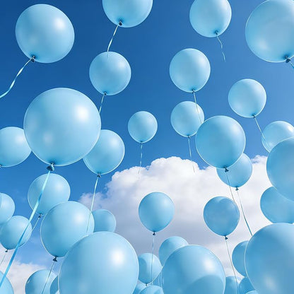 LOLStar Macaron Blue Balloons, 12 inch Latex | Graduation, Baby Shower - Image 9