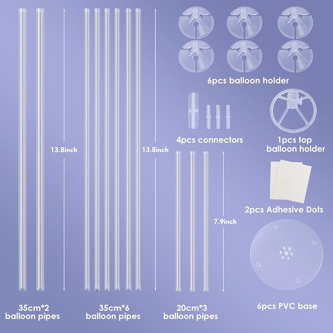 Voircoloria 6 Sets Balloon Stand Kits, Balloon Sticks - Image 3