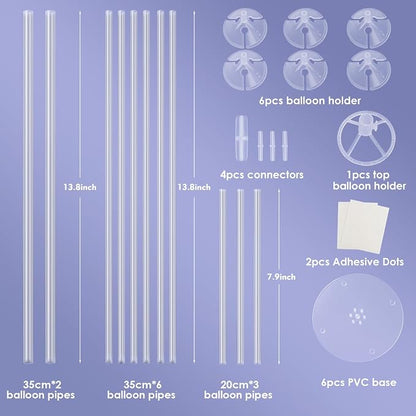 Voircoloria 6 Sets Balloon Stand Kits, Balloon Sticks - Image 3