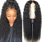 CYNOSURE 13x4 Lace Front Wigs Human Hair Pre Plucked 180% Density Brazilian Kinky Curly Frontal Wig with Baby 9A Natural Black for Women(16, Wigs)